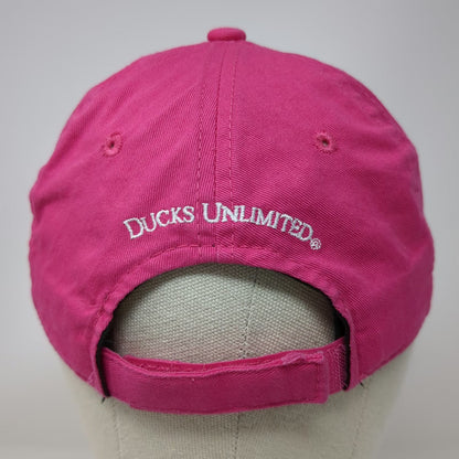 Ducks Unlimited Baseball Cap Pink One Size Embroidered Logo Strapback Hat