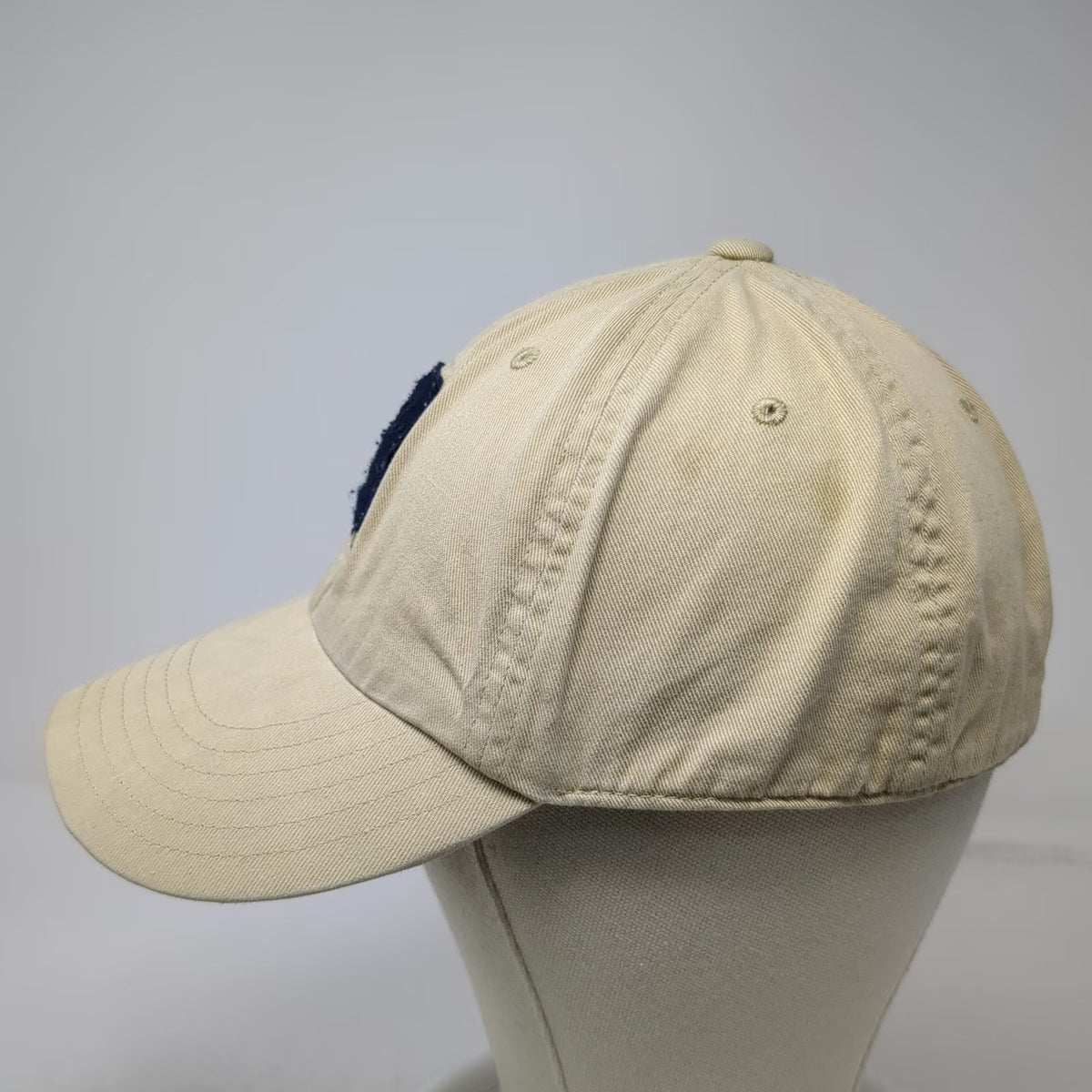 Banana Republic Baseball Cap Beige Blue One Size Cotton Slideback Logo Strap Hat