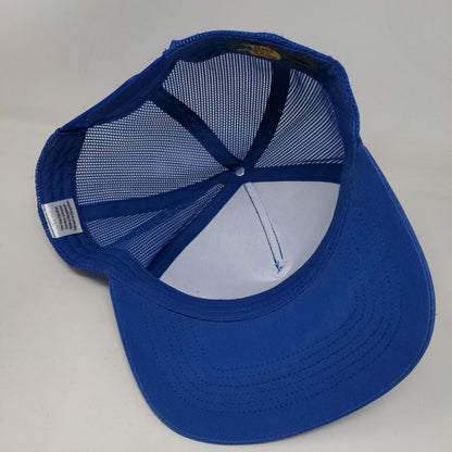 Bass Pro Shops Snapback Trucker Hat Blue OSFM Adjustable Mesh Back Gone Fishing