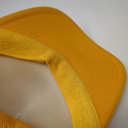 Otto Trucker Hat Yellow OSFM Mesh Back Snapback Live Swell Coffee Truck Graphic
