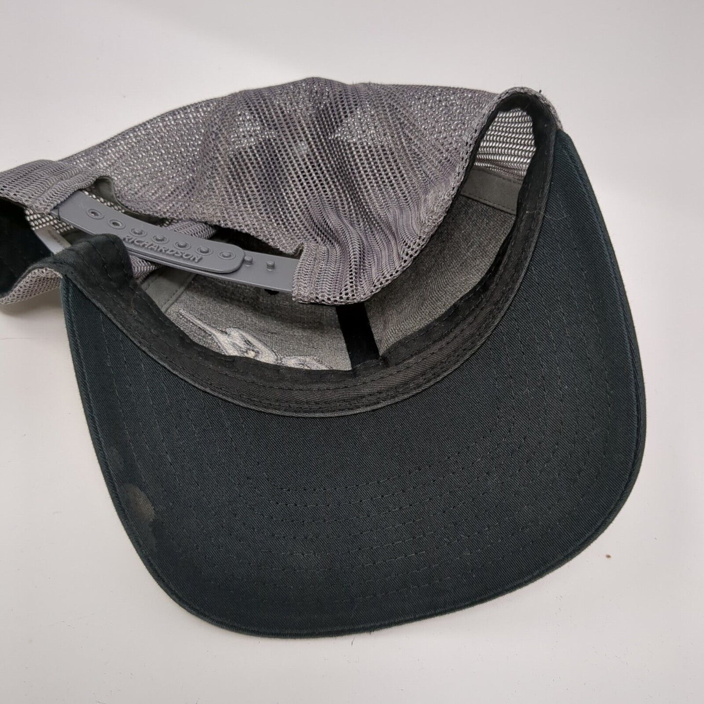 OST Snapback 112 Trucker Hat Black One Size Adjustable Mesh Back Richardson