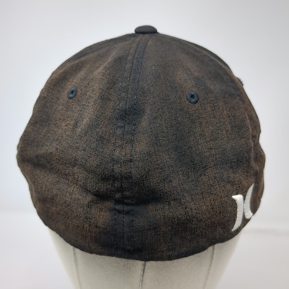 Hurley Baseball Cap Black XL Flexfit Embroidered Logo Curved Brim Stretch Hat