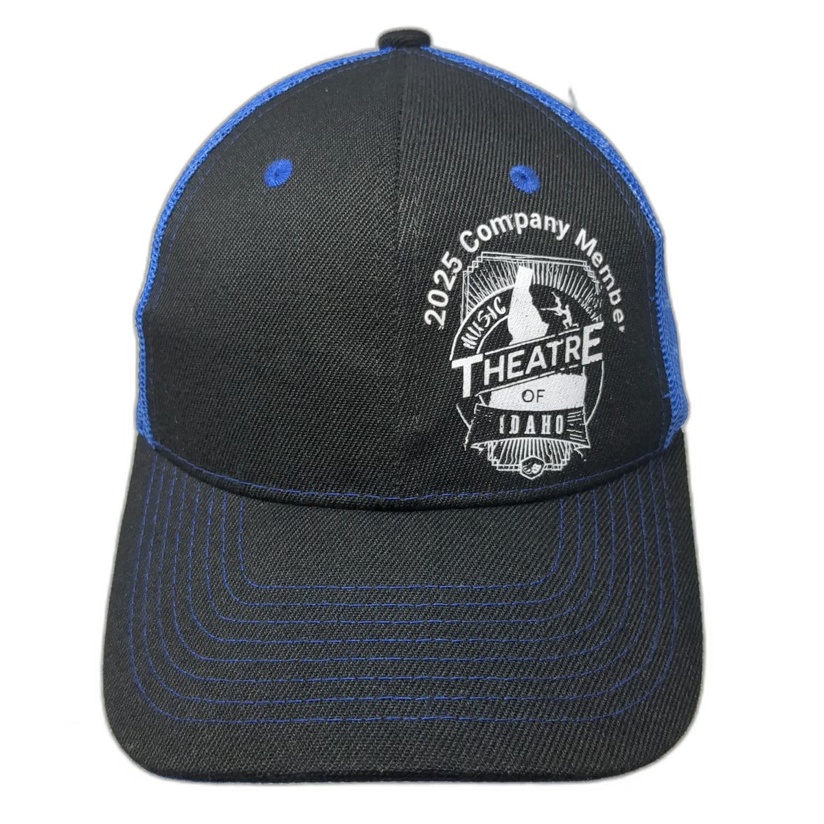 Music Theatre Of Idaho 2025 Company Member Black Blue OSFM Trucker Hat Mesh Brim