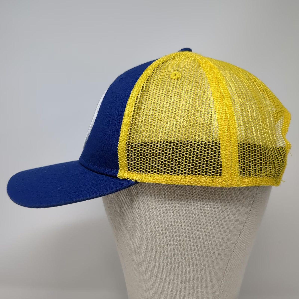 Corona Trucker Hat Blue Yellow One Size Mesh Snapback Beach Sunset Palm Tree