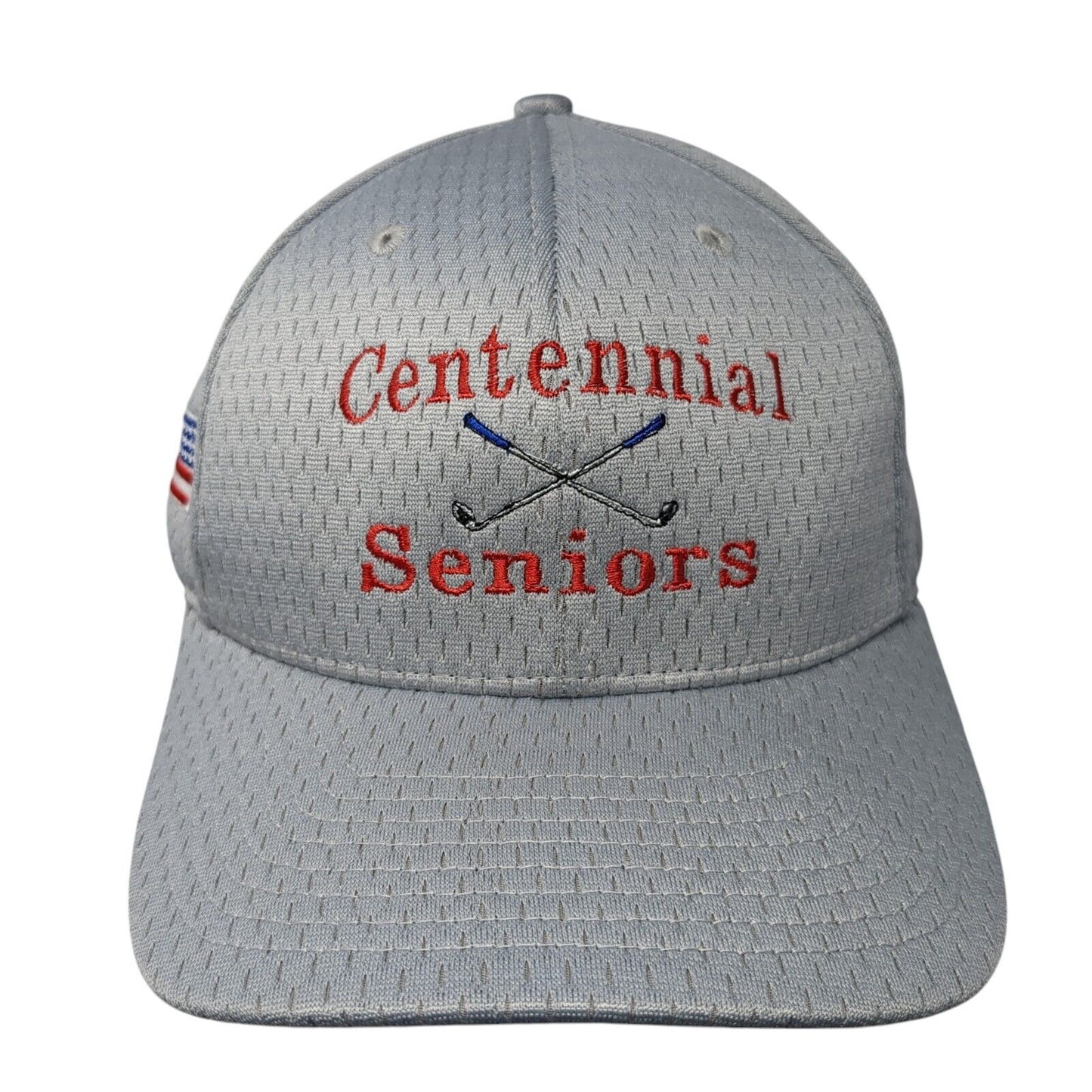 Centennial Seniors Strapback Hat Gray S/M Solid Adjustable Richardson