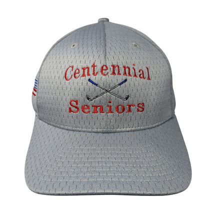 Centennial Seniors Strapback Hat Gray S/M Solid Adjustable Richardson