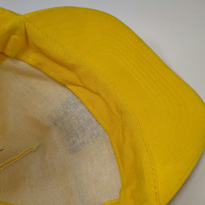 Helly-Hansen 5 Panel Yellow One Size Hat Snapback Embroidered HH Logo Cotton