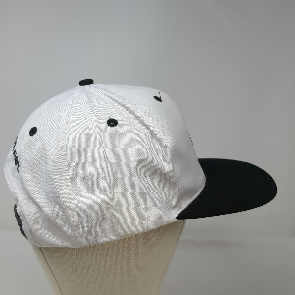 Headmost Snapback Hat White Black One Size PNV Road Sign Highway Graphic