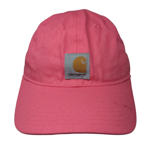 Carhartt Child Strapback Hat Pink OSFM Adjustable Vented Holes 6 Panel Cotton