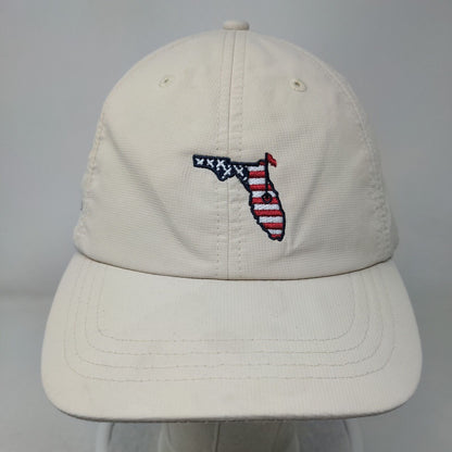 Celebration Golf Club Strapback Hat Tan Classic Cut Embroidered Ahead