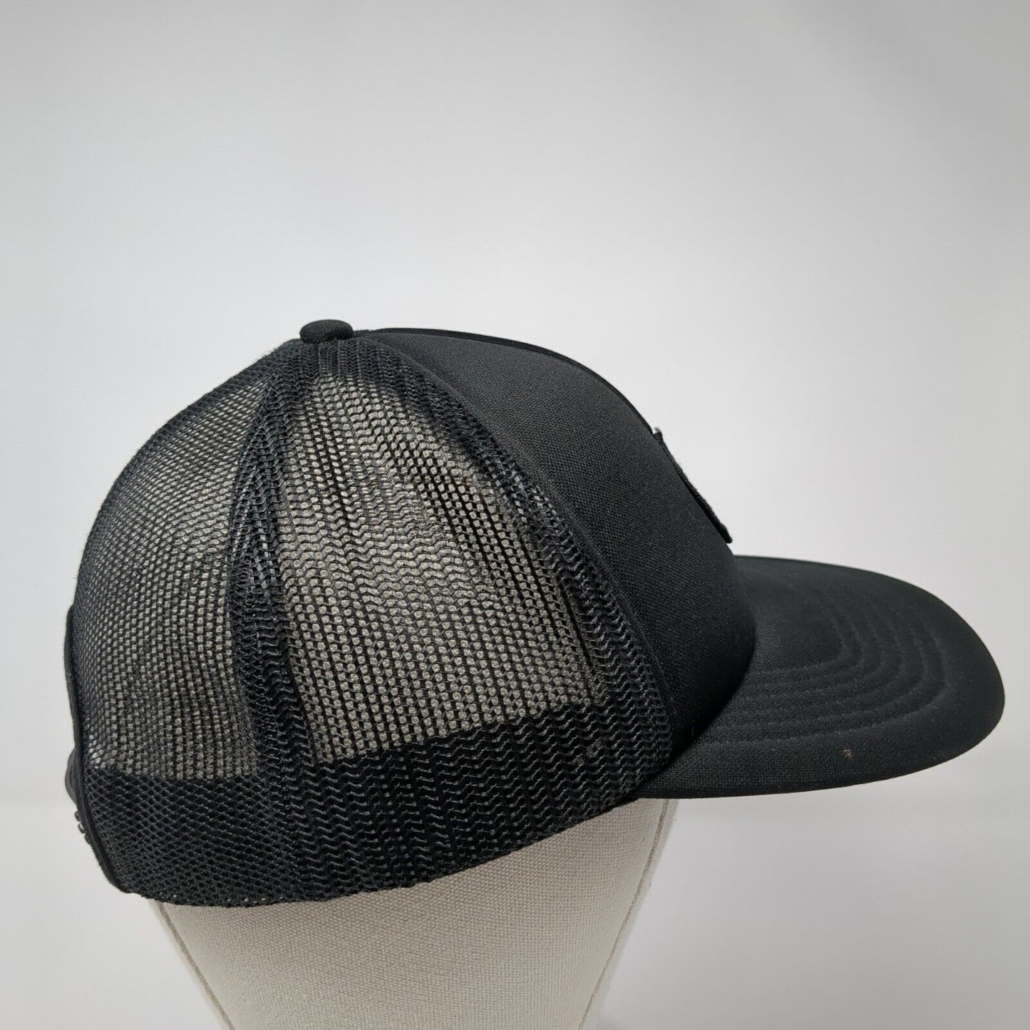 Volcom Stone Patch Snapback Trucker Hat Black One Size Solid 6 Panel