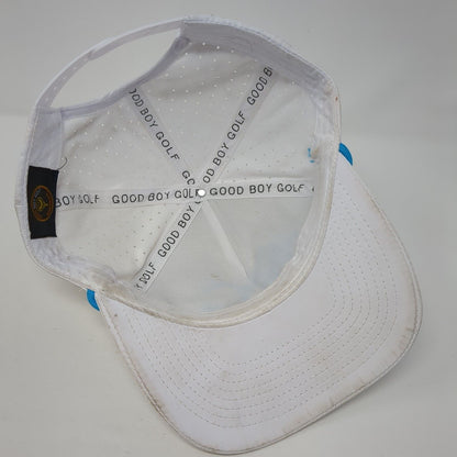 RC 1917 Snapback Rope Hat White One Size Laser Cut Solid Good Boy Golf