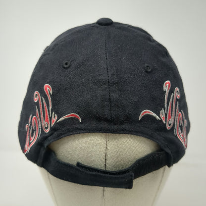 Harley-Davidson Baseball Cap Black Red Silver One Size Tribal Embroidery Hat