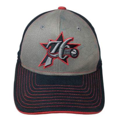 Reebok Philadelphia 76ers NBA Cap Black Gray Red One Size Stretch Fit Logo Hat