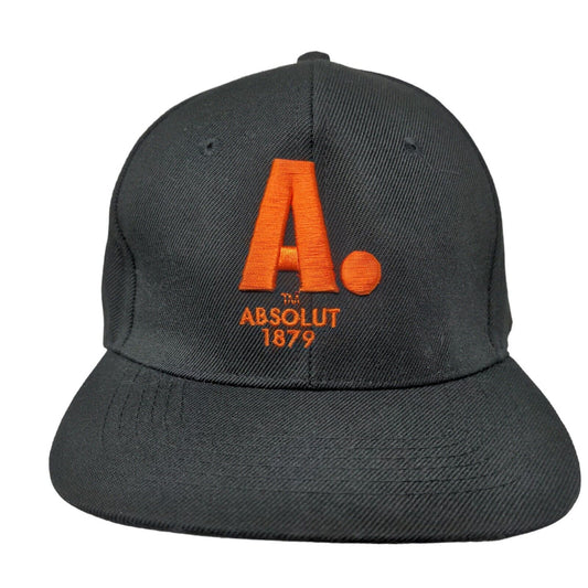 Absolut Vodka Men's Snapback Hat Black Adjustable 100% Acrylic