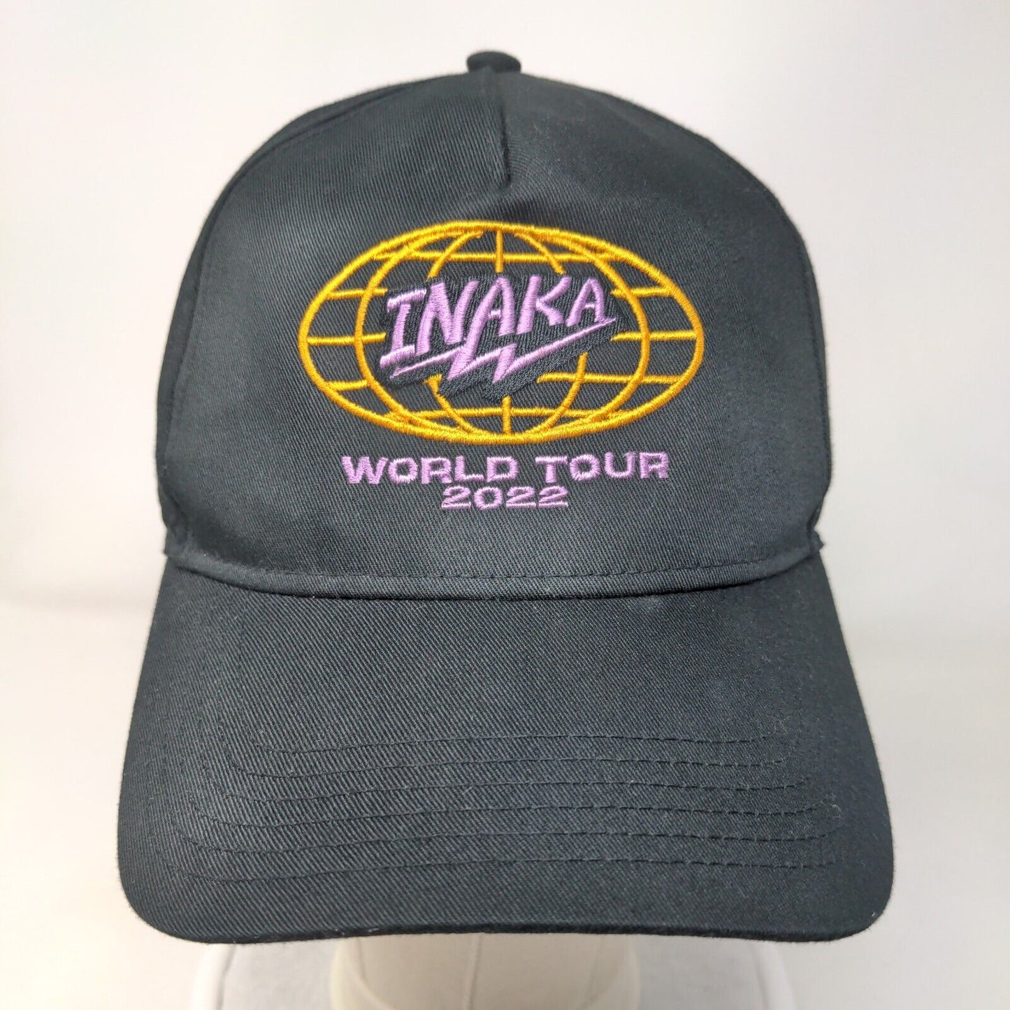 Inaka World Tour 2022 Snapback Hat Black OSFM Embroidered 5 Panel Otto