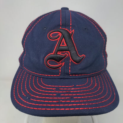 Pit Bull Men's Fitted Hat Blue Red Embroidered A Big Logo 100% Acrylic
