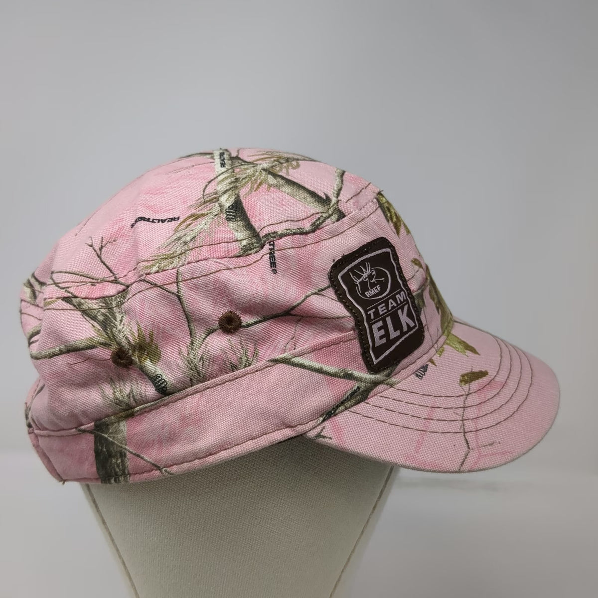 RMEF Army Cap Pink One Size Realtree Camo Elk Foundation Hunting Adjustable Hat