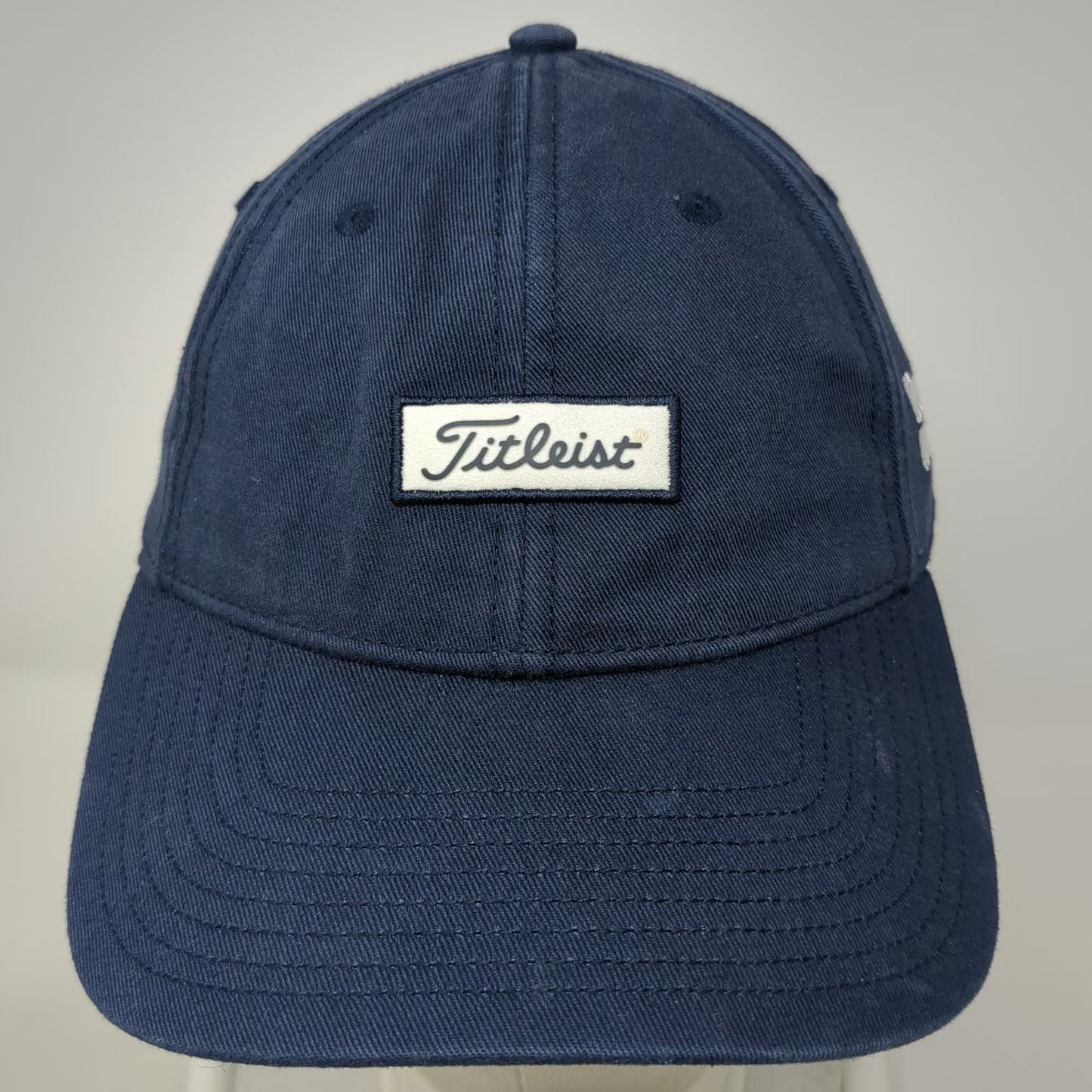 Titleist Baseball Cap Blue One Size Burns & Wilcox Slideback Adjustable Golf Hat