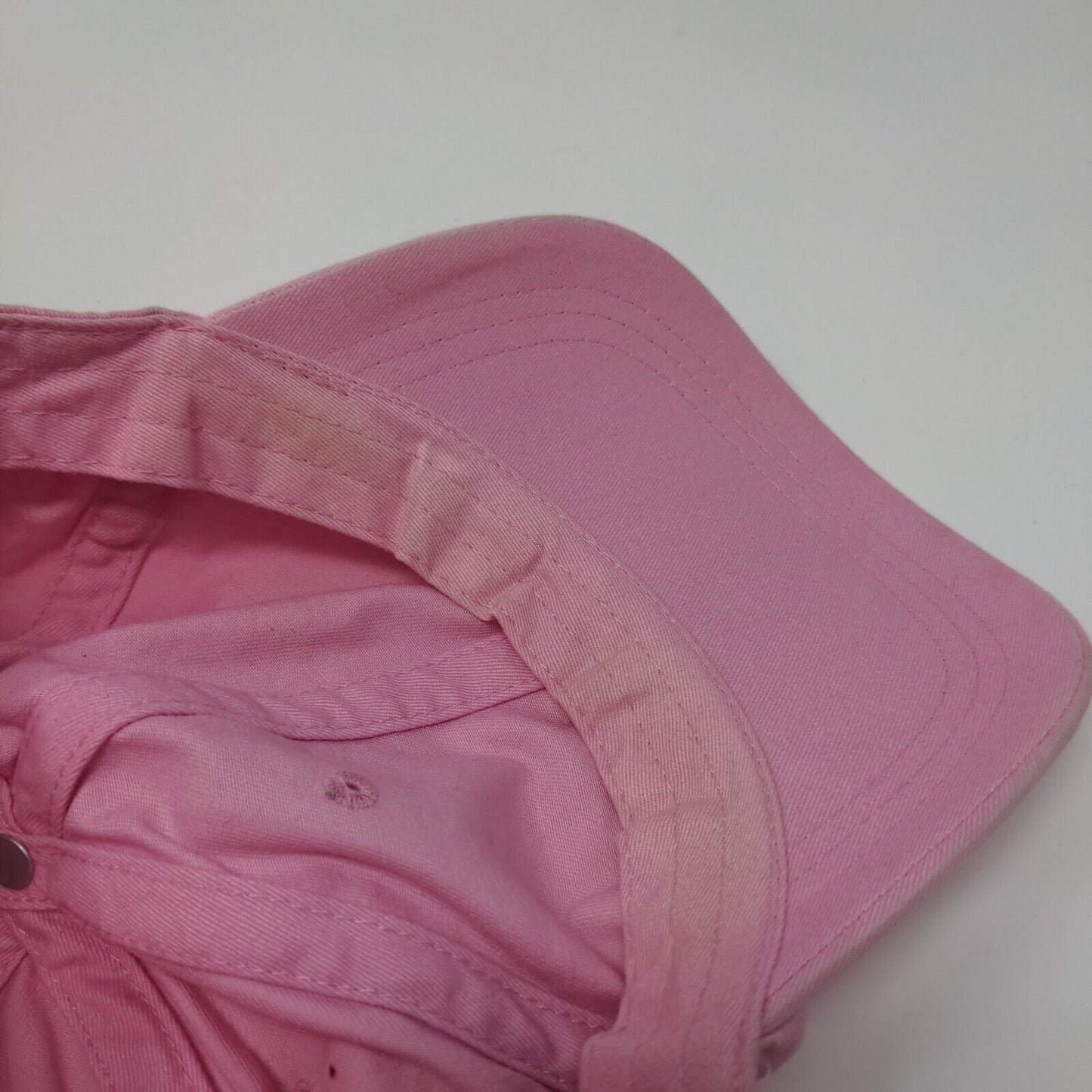 Unbranded Slideback Hat Pink OSFM Adjustable Vented Holes 6 Panel Blank