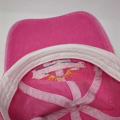 Yellowstone Nat'l Park Strapback Hat Pink One Size Adjustable Top Image USA