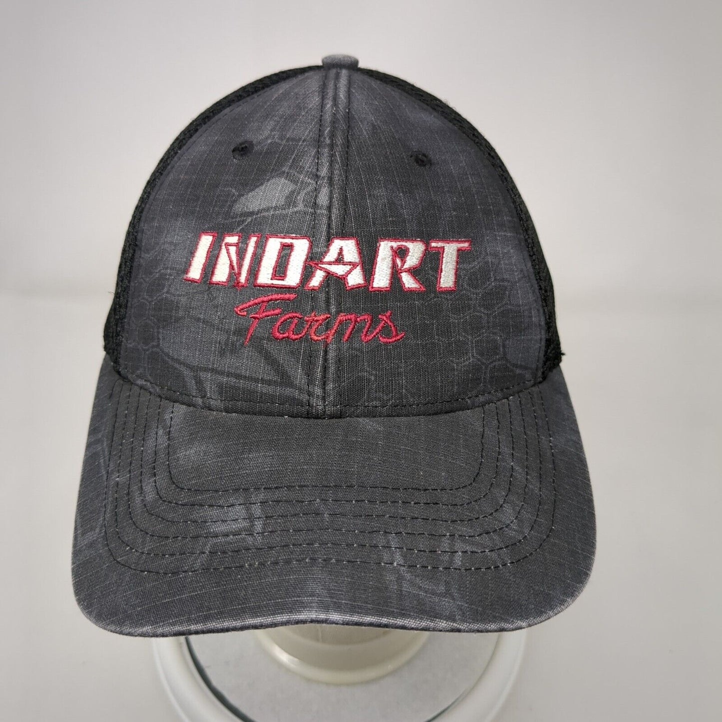 Indart Farms Fitted Mesh Back Hat Camo SM-MD Embroidered Richardson