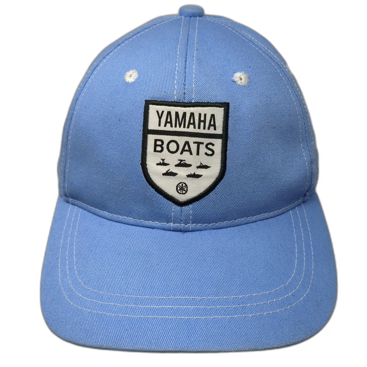 Yamaha Snapback Blue One Size Boats Shield Patch Contrast Stitch Cotton Hat