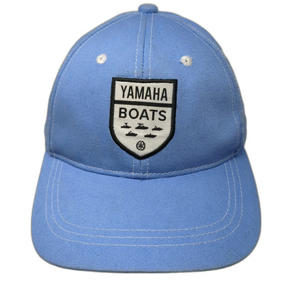 Yamaha Snapback Blue One Size Boats Shield Patch Contrast Stitch Cotton Hat