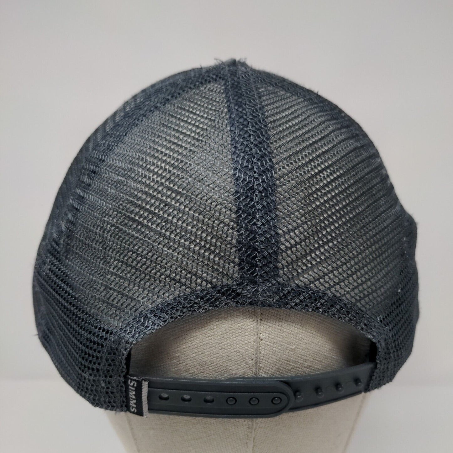 Simms Fishing Snapback Trucker Hat Gray One Size Mesh Back Outdoor