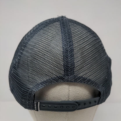 Simms Fishing Snapback Trucker Hat Gray One Size Mesh Back Outdoor