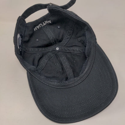 Nautica Slideback Hat Black One Size Adjustable Embroidered Logo 6 Panel