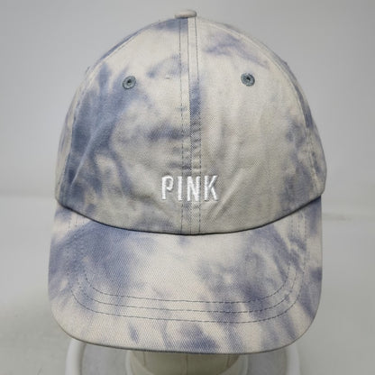Victoria's Secret PINK Baseball Cap Blue Gray One Size Tie Dye Embroidered Hat