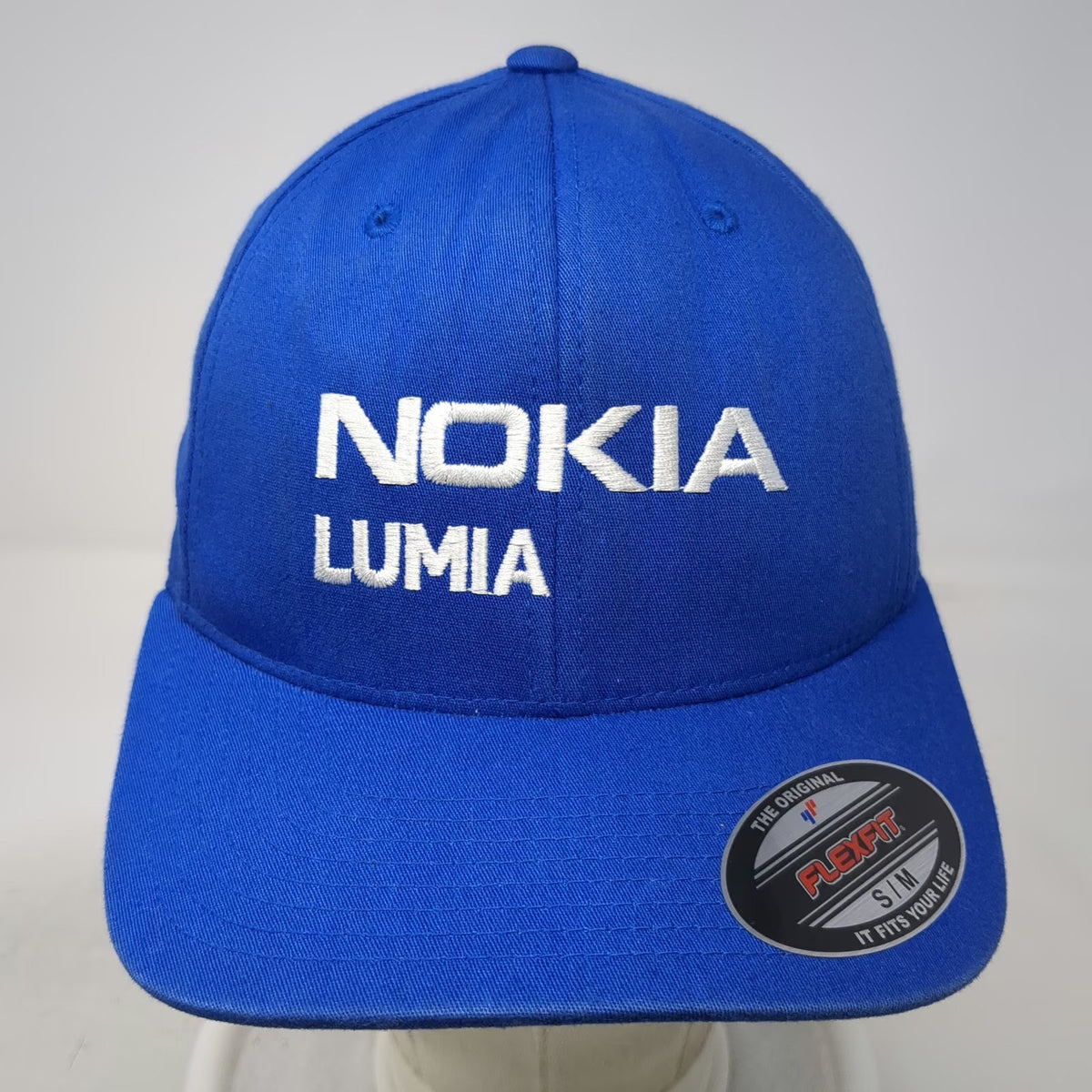 Port Authority Cap Blue M Nokia Lumia Logo Flexfit Embroidered Cotton Hat