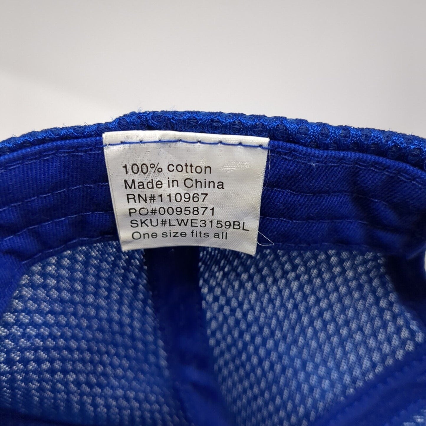 Lowe's Strapback Hat Blue One Size Adjustable Embroidered Mesh Back Cotton