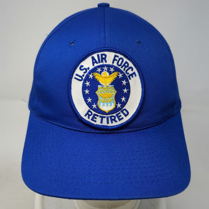 Nissun Cap Snapback Hat Blue One Size U.S. Air Force Retired Patch Military Logo