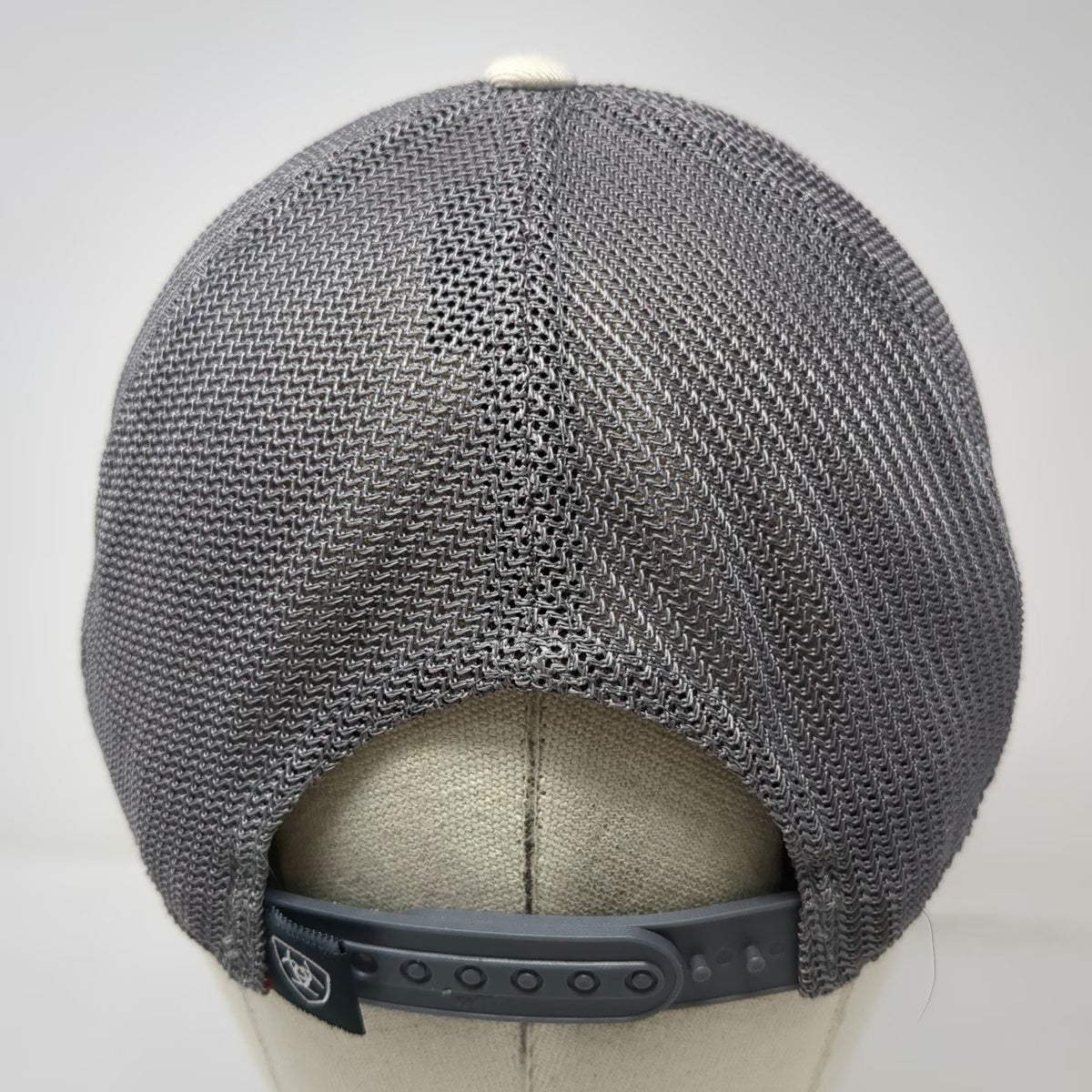 Ariat Trucker Hat Red Gray One Size Mesh Back Patch Flexfit 110 Snapback Logo