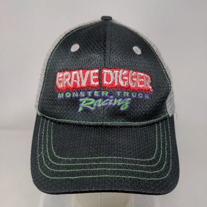 Grave Digger Monster Truck Racing Strapback Hat Black OSFM Embroidered