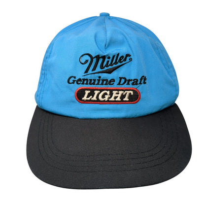 Miller Genuine Draft Light Snapback Hat Blue One Size Colorblock