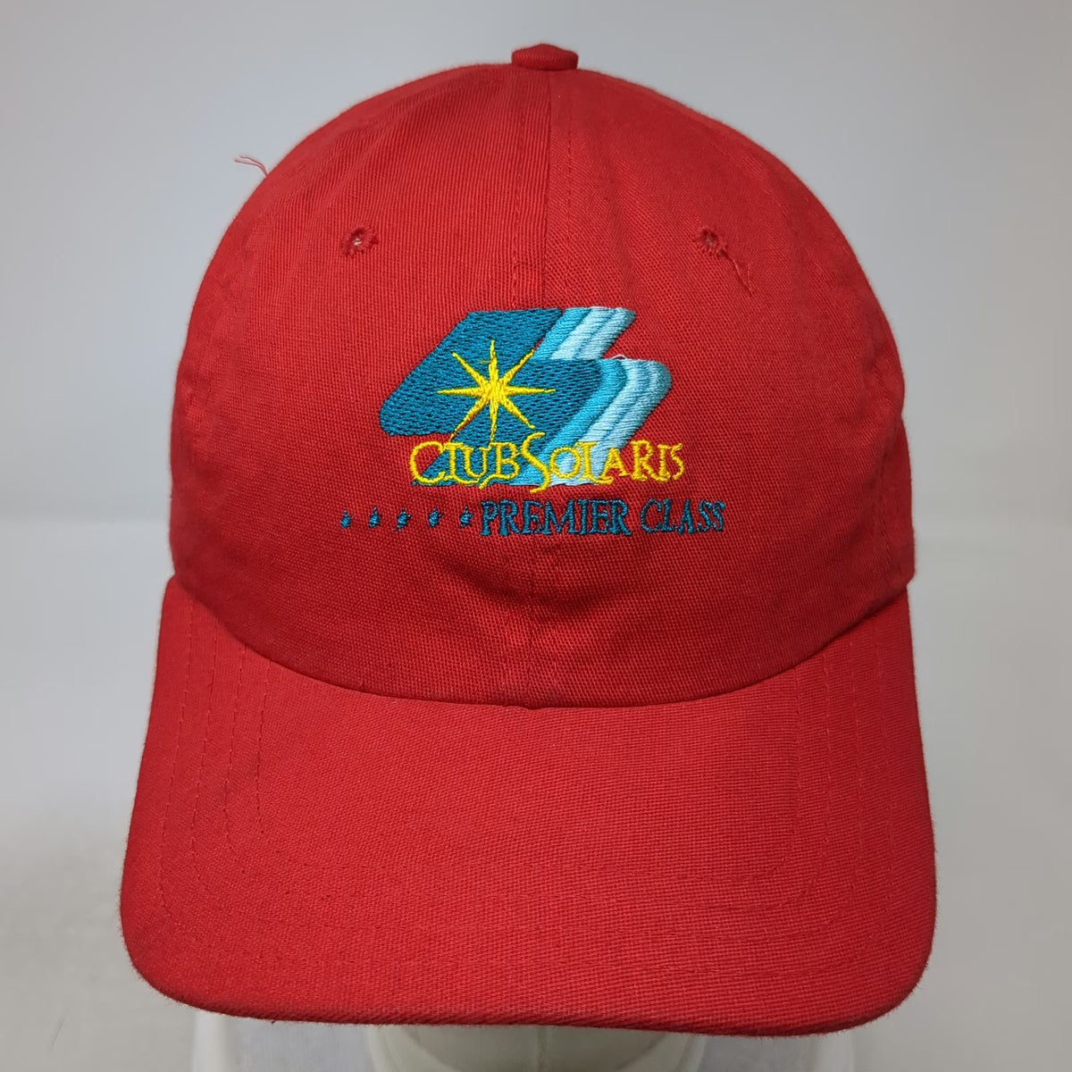 Club Solaris Premier Class Red Hat One Size Baseball Cap Strapback Logo