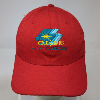Club Solaris Premier Class Red Hat One Size Baseball Cap Strapback Logo