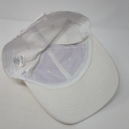 Unbranded Strapback Hat White One Size Blank Solid Vent Holes Outdoor