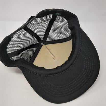 Mtn. View Football Snapback Trucker Hat Black OS Adjustable Mesh Back District