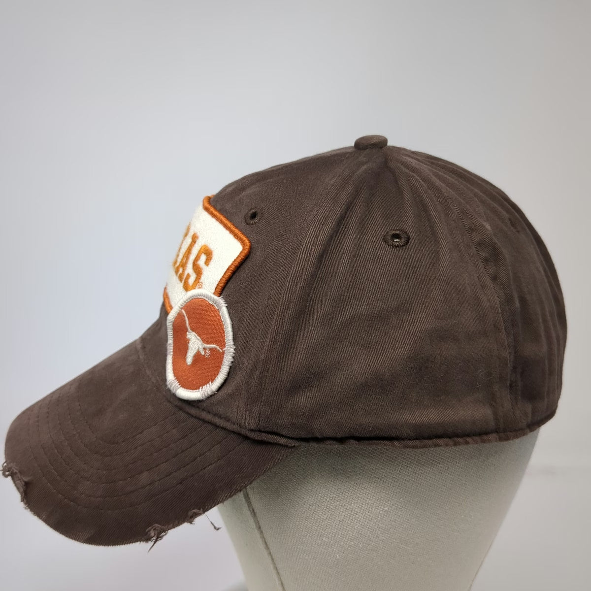 Texas Longhorns NCAA Drew Pearson Brown One Size Cap Hat Distressed Green Brim
