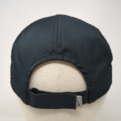 Nike Baseball Cap Black One Size Featherlight Dri-Fit Perforated Strapback Hat