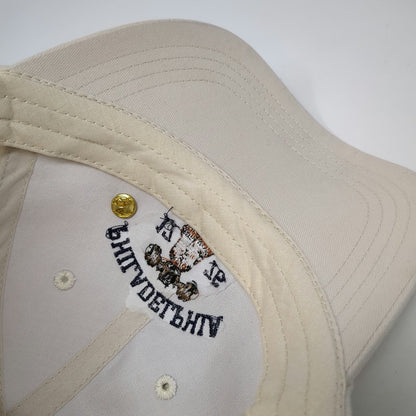 Philadelphia Liberty Bell 1776 Flag Pin Beige Baseball Cap XL Hat Cotton Strap