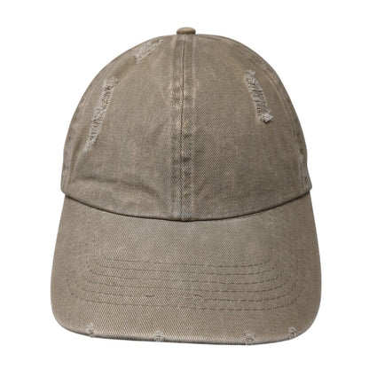 David And Young Slideback Hat Brown One Size Adjustable Blank Distressed