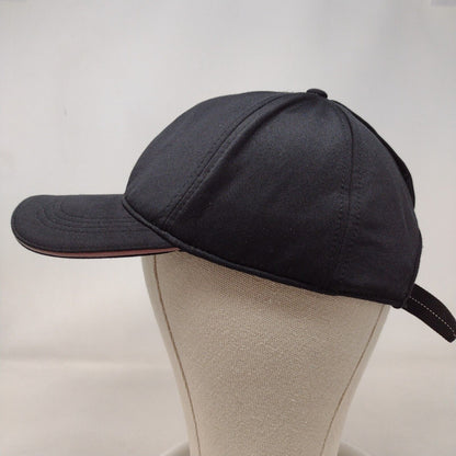 Unbranded Strapback Hat Black OSFA Adjustable 6 Panel Solid Outdoor