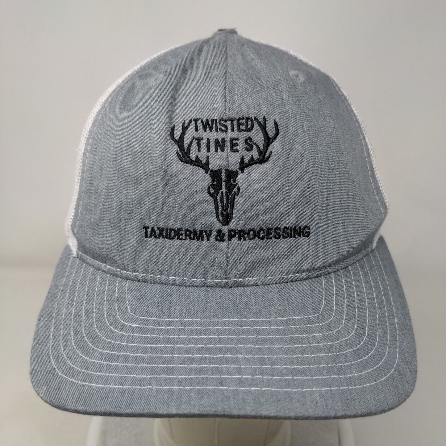Twisted Tines Taxidermy & Processing Trucker Hat Gray OS Mesh Back Richardson