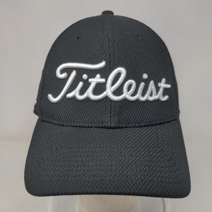 Titleist Fitted Hat Black Medium-Large Embroidered 6 Panel New Era