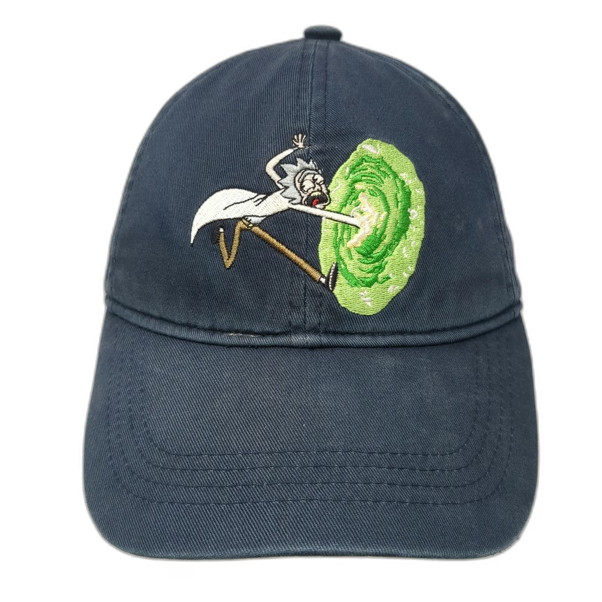 Vasart Baseball Cap Blue One Size Rick and Morty Portal Embroidery Cartoon Hat